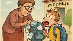 Виц: Първокласник се връща без маска...